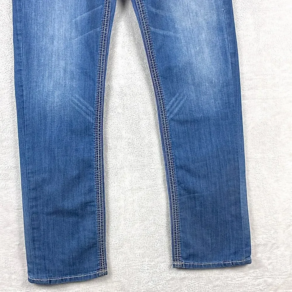 BKE Jeans Mens 34L Carter Faded Whiskered Stretch Western Cowboy Classic Y2K